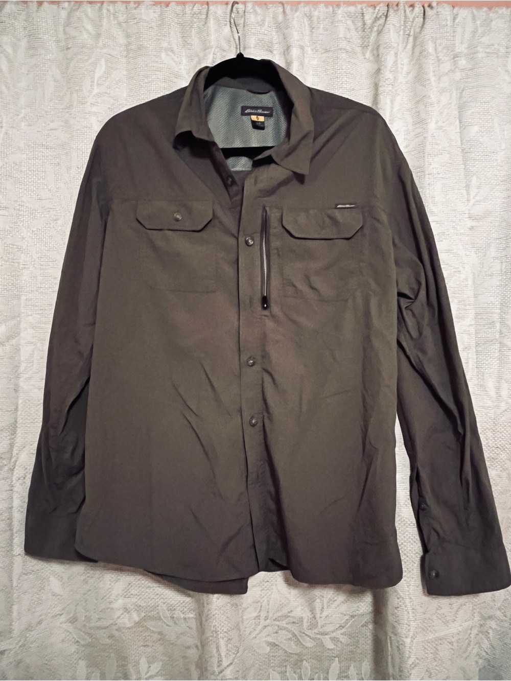 Eddie Bauer Men's Olive tan brown Lightweight Utility Jacket large